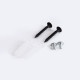Conector Tipo L Vertical para Carril Magnético Monofásico 25mm Super Slim 48V