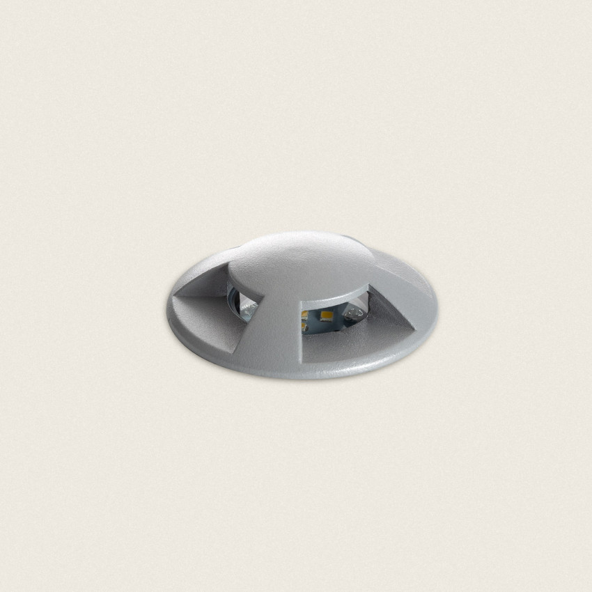 Baliza LED Empotrable Suelo Loto 4L Gris 1W
