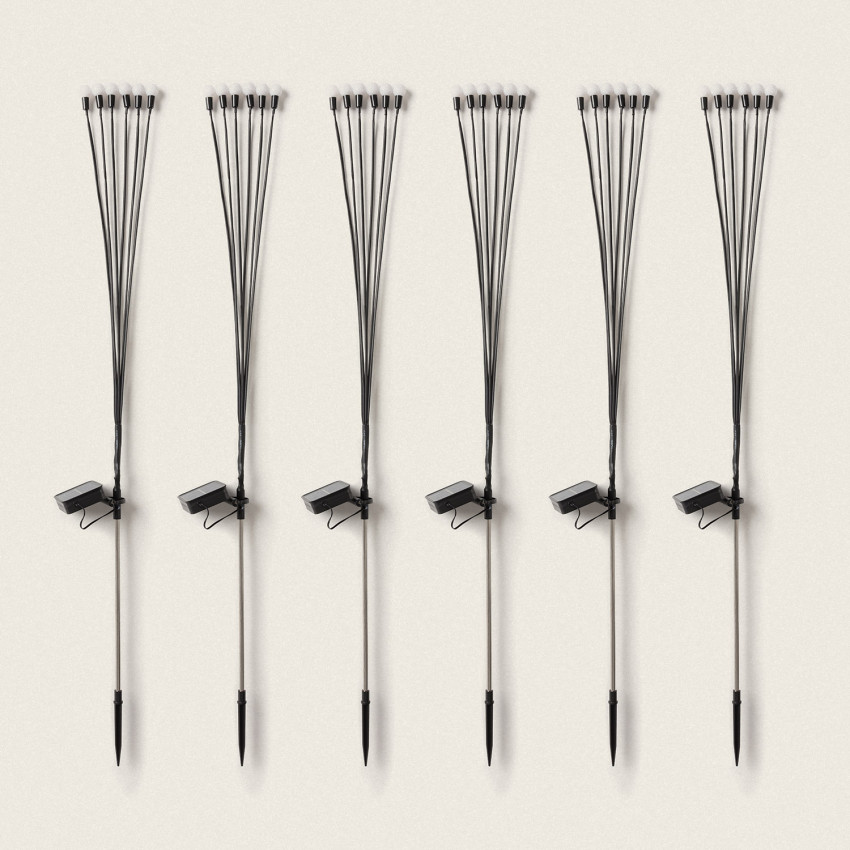 Pack van 6 Spikes LED Solar Outdoor LightningBug