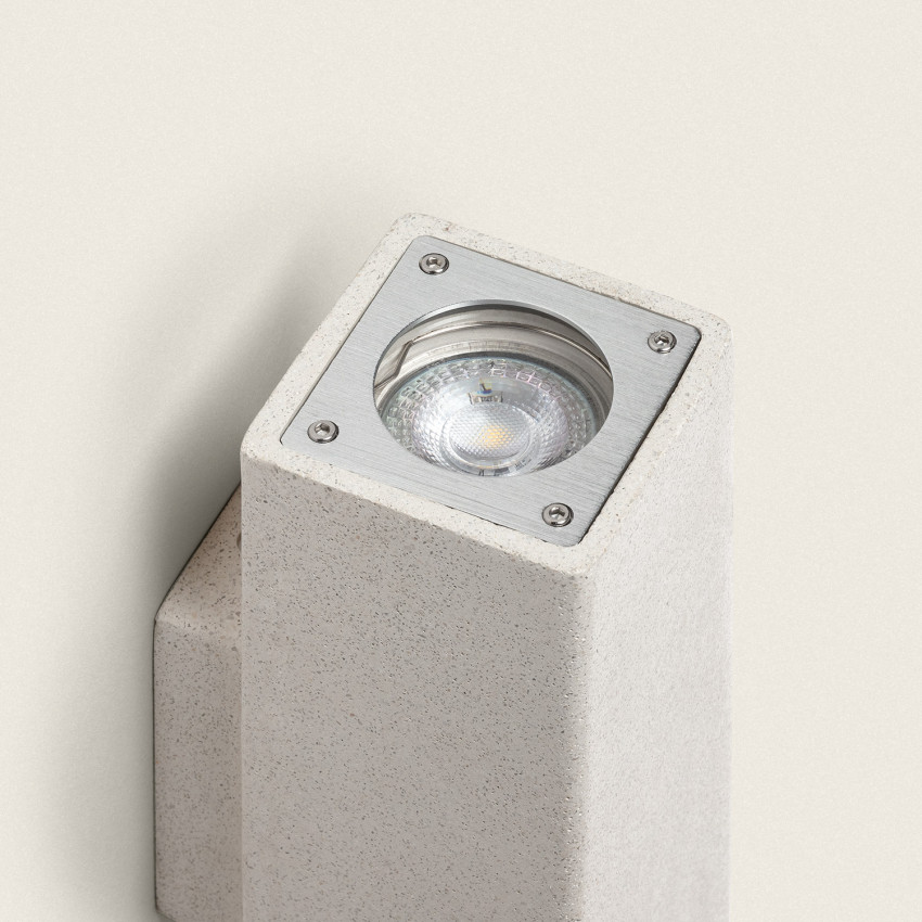 Aplique de Pared Exterior Cemento Iluminación Doble Cara Banjar Square