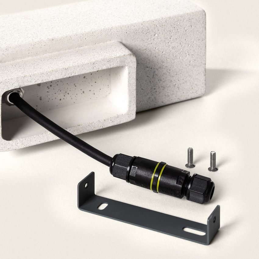 Aplique de Pared Exterior Cemento Iluminación Doble Cara Banjar Square
