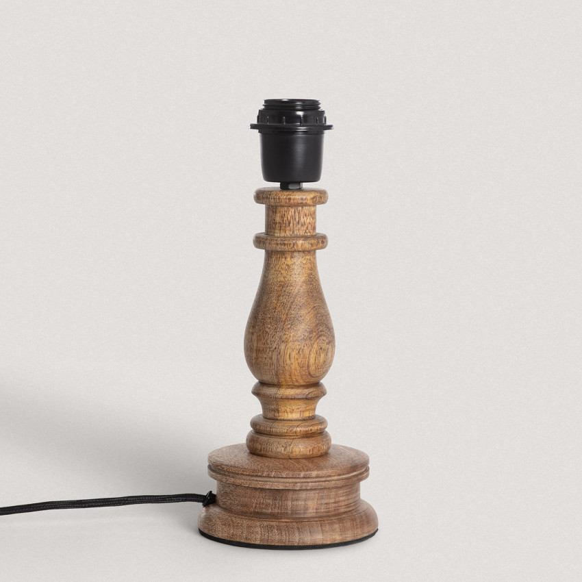 Tafellampvoet van Hout Chess ILUZZIA