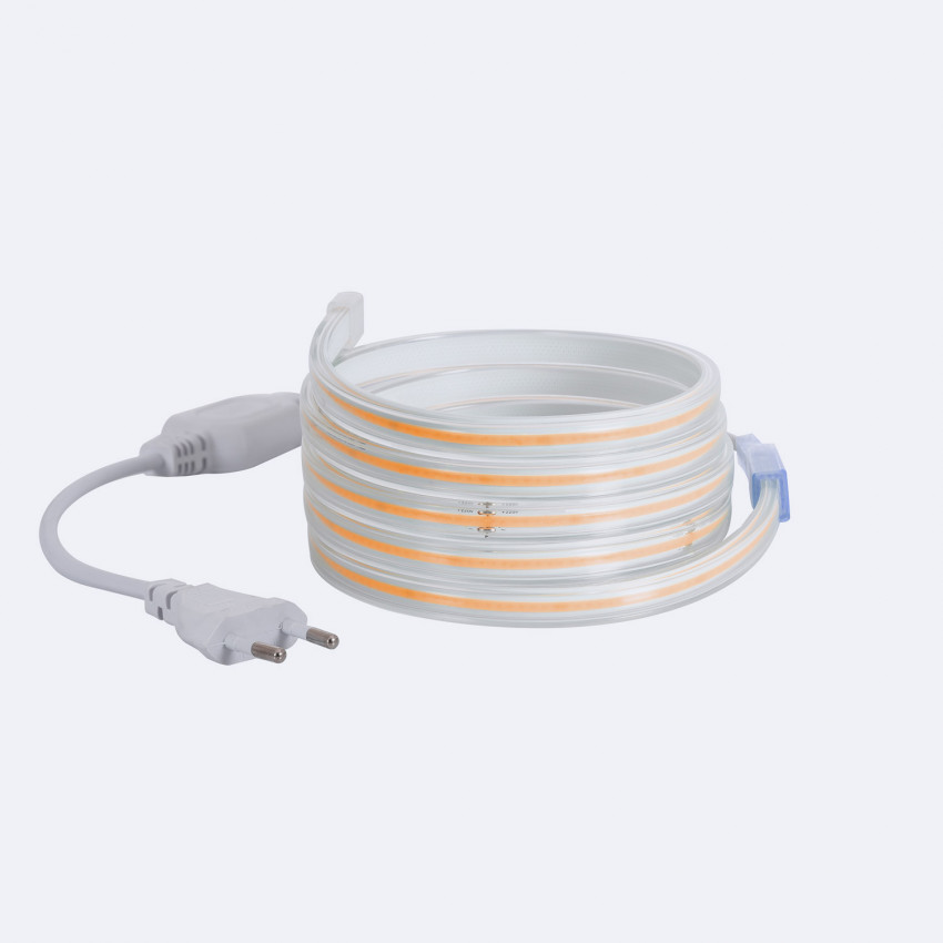 LED Strip COB Dimbaar 220V AC met 320 LED/m in  Super Warm Wit IP65 Aangepaste breedte 14mm gesneden elke 50 cm 