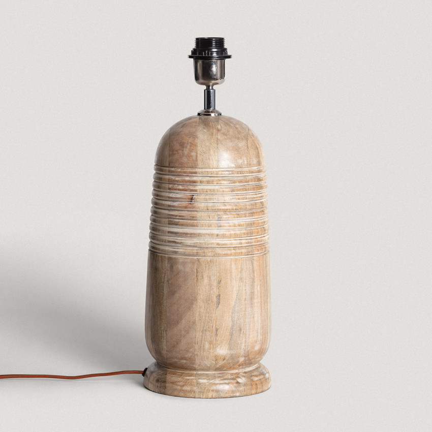 Tafellamp Voet van Hout Warsha ILUZZIA