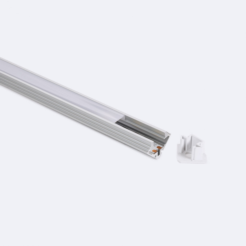 Aluminium Opbouw Hoekprofiel 2m  voor LED strips tot 11 mm