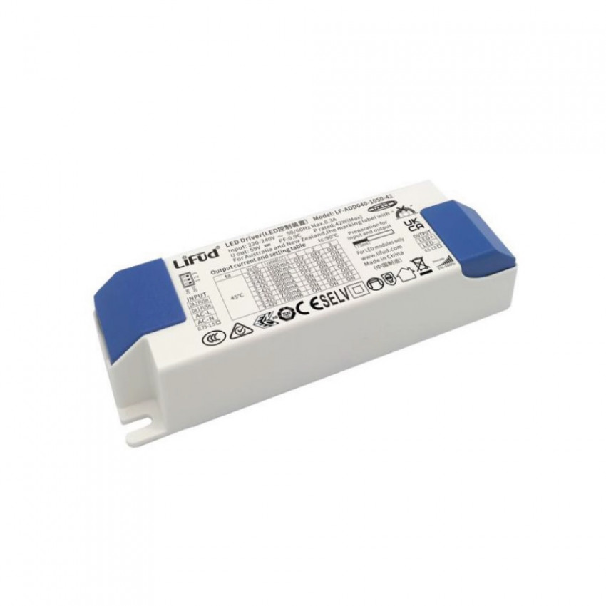 Driver LIFUD Dimbaar  DALI 220-240V No Flicker Uitgang  9-42V 7000-1050mA 40W LF-AD040-1050-42