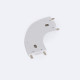 Conector Tipo L Curvo para Carril Magnético Monofásico 25mm Super Slim 48V