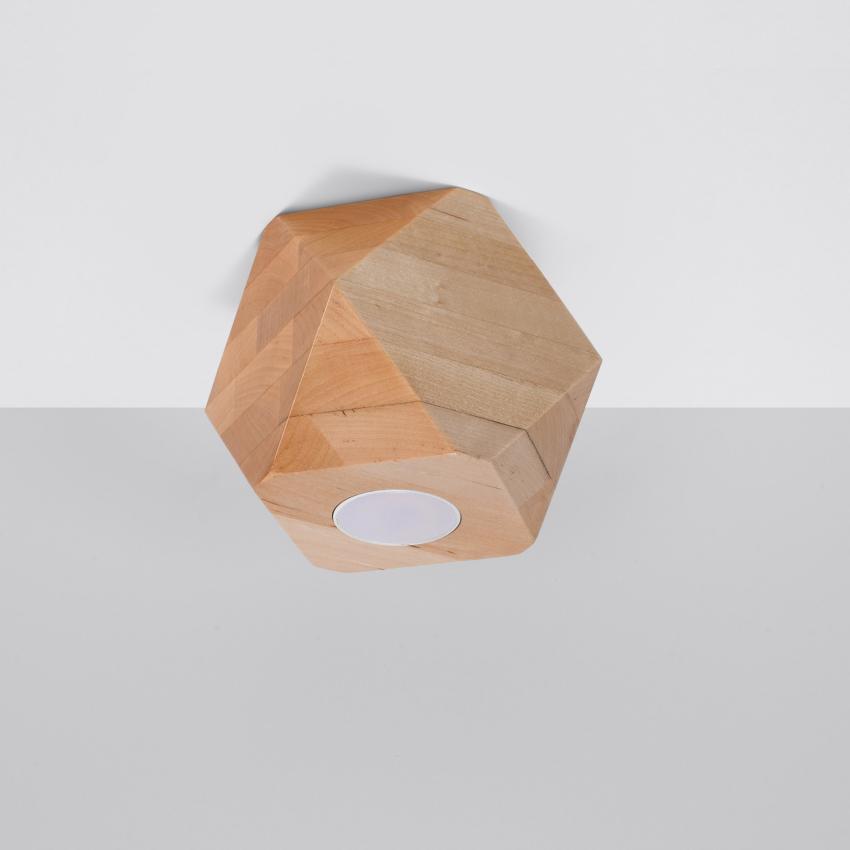 Plafondlamp Woody 1 Hout SOLLUX 