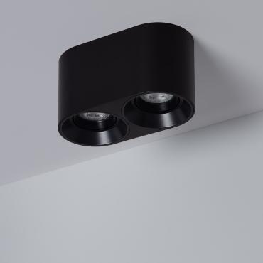 Productfotografie: Plafondlamp Dubbel  Zwart met GU10 lamp
