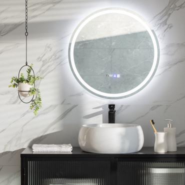 Badkamer Spiegel met LED Verlichting  Ø60 cm Stiniva -Selecteerbaar (Warm-Neutraal-Koel)