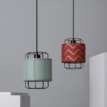 Hanglamp Stof  Pointiza -Baksteen Rood