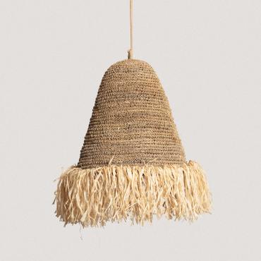 Hanglamp Rotan Rahan en  Jute ILUZZIA -Zwart