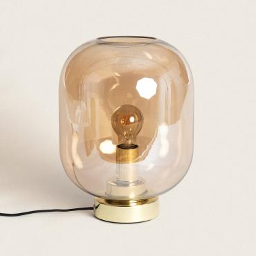 TafellampMetaal en Glas Nélida -Amber