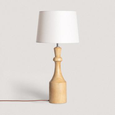 Tafellamp van Hout Marala ILUZZIA -Oud Wit