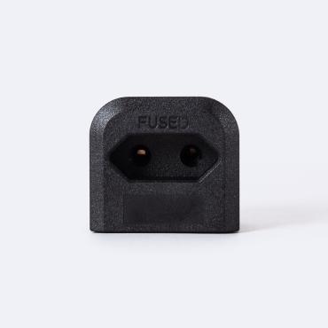 Adapter Stekker Type E (EU) naar Stekker Type G (UK) -Zwart