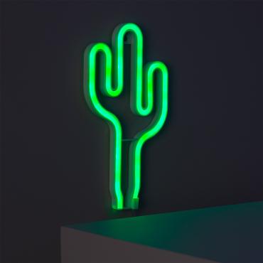 Neon LED cactus met Batterij -Groen