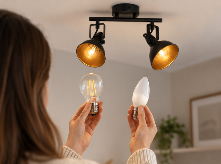 Choosing the right bulb for a ceiling light
