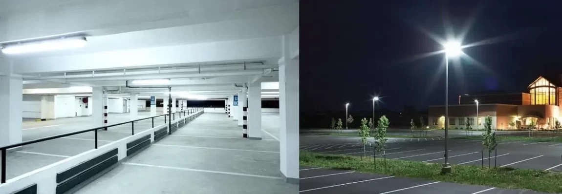 LED-Beleuchtung auf Parkplätzen und in Garagen