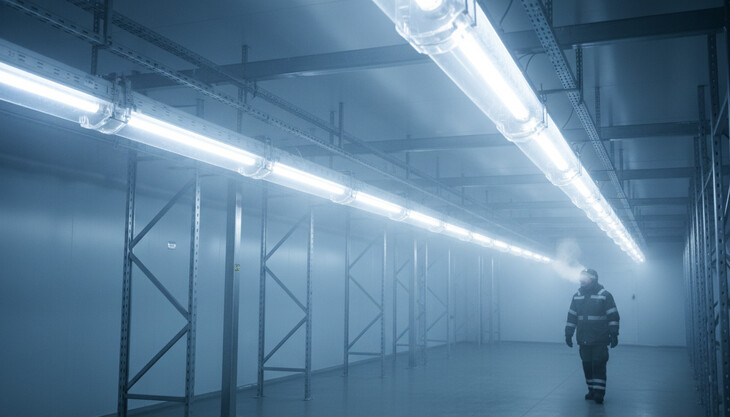 Komora chłodnicza ze specjalnym oświetleniem LED