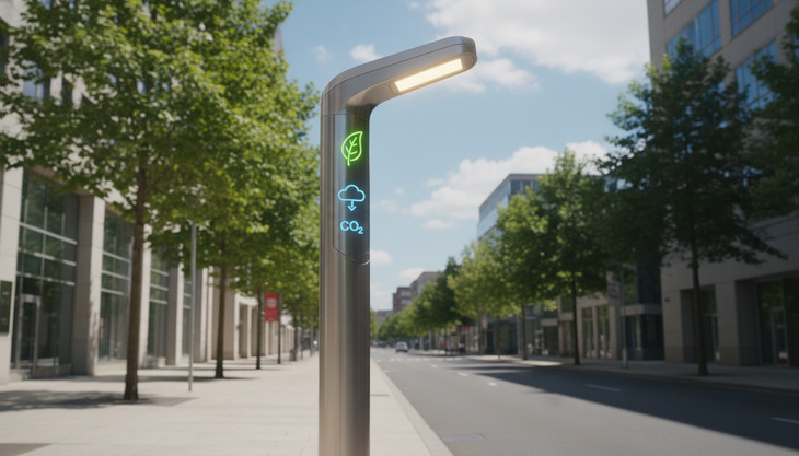 LED-straatlantaarns met warm wit licht