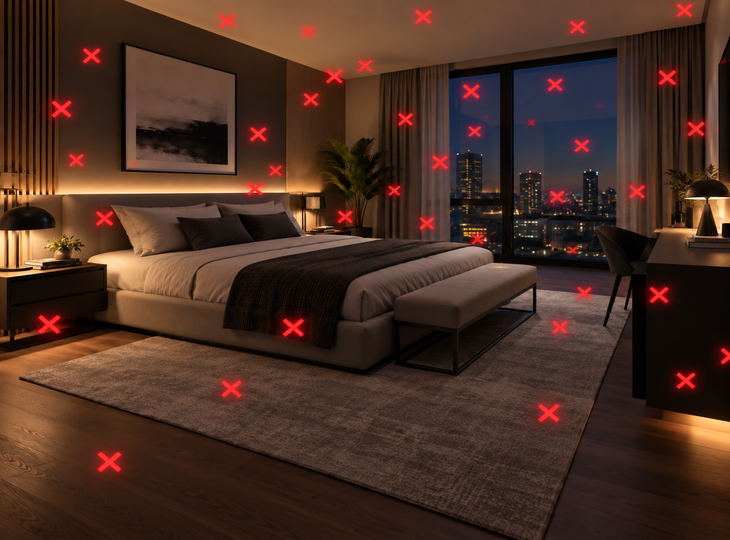 Bedroom with modern décor