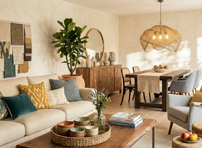 Huis ontworpen met natuurlijke stijl