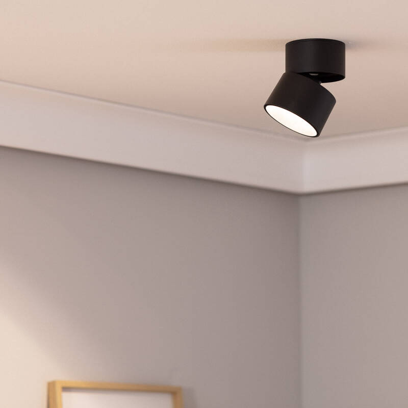 LED-Wandleuchte 15W Aluminium Rund Schwarz New Onuba