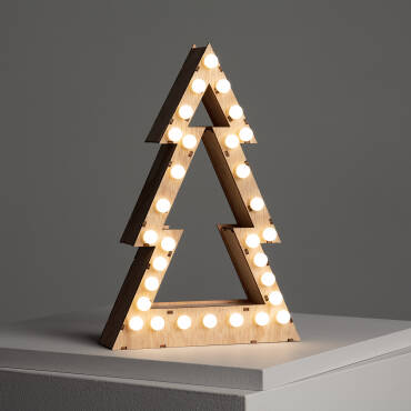 Foto des Produkts LED-Weihnachtsbaum Holz mit Batterie Gaspar 