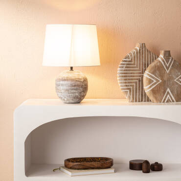 Foto des Produkts: Tischlampe Holz Chandan ILUZZIA