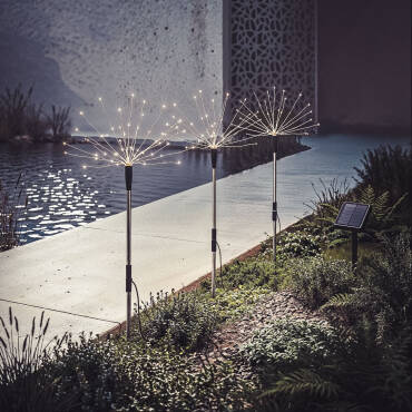 Produktfotografie: Set 3 LED-Erdspiesse Aussen Solar Löwenzahn
