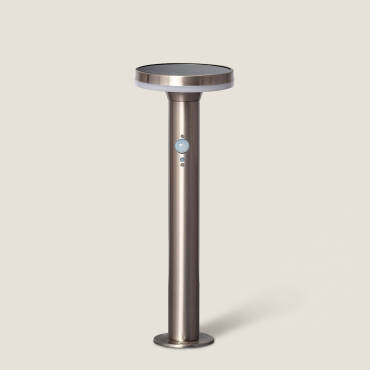 LED-Bodenstehleuchte Solar Aussen 6W 45cm mit Bewegungsmelder Helios Inox