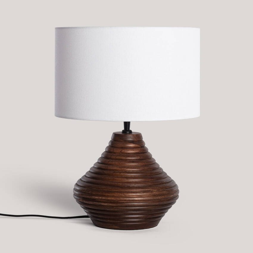 Stolní Lampa ze Dřeva Akriti ILUZZIA