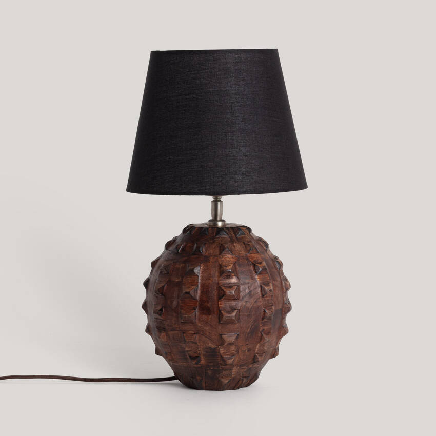 Stolní Lampa ze Dřeva Samesh II ILUZZIA