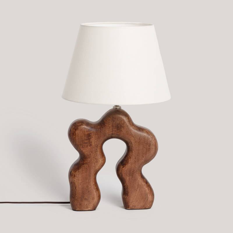 Stolní Lampa ze Dřeva Hunar I ILUZZIA