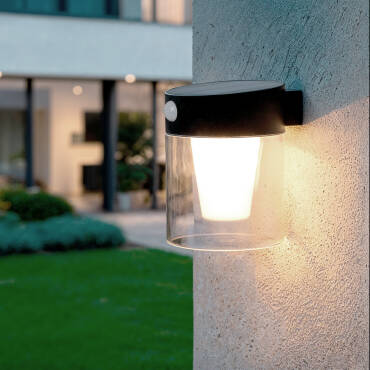 Venkovní Solární Nástěnné LED Svítidlo z Hliníku 1,5W s Pohybovým Senzorem Efren