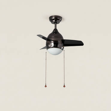 Fotografie výrobku: Stropní LED Ventilátor 66cm Modern Černá