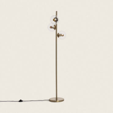 Foto des Produkts: Stehlampe Metall und Glas Moonlight Clear 3 Strahler