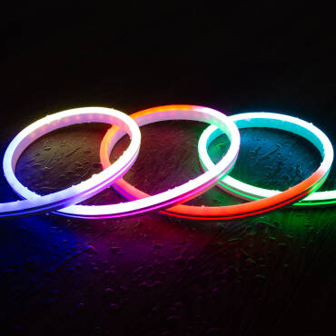 Foto des Produkts: Kit Neon RGBIC Digital SPI 24V DC 60LEDs/m 5m IP65 mit enthaltenem Netzgerät und Controller