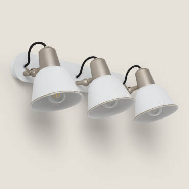Foto des Produkts: Wandleuchte Badezimmer Metall 3 Strahler Birzay 