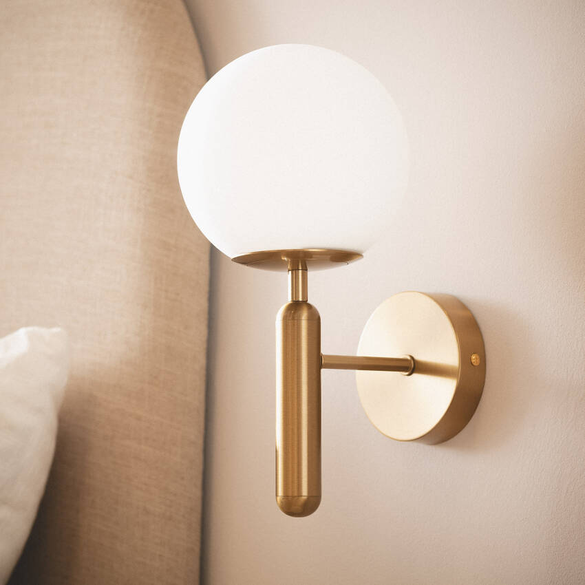 Wandlampe aus Metall und Glas Oto