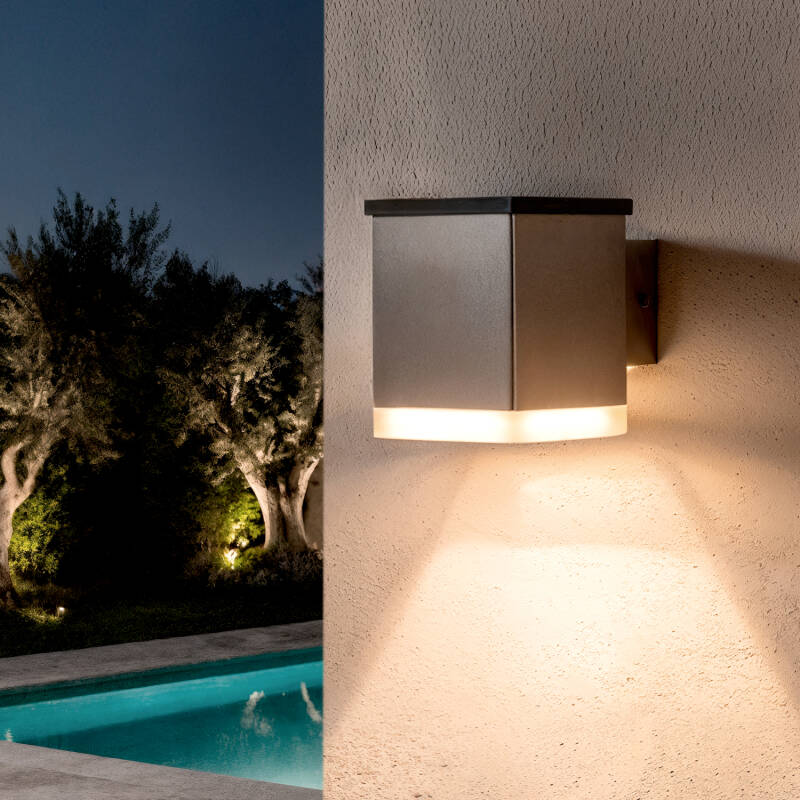 LED-Wandleuchte Aussen Solar aus Aluminium Jafaro