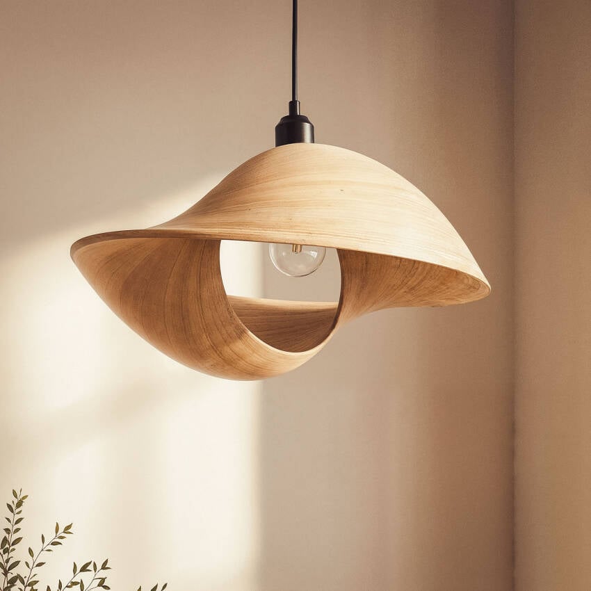 Pendelleuchte aus Bambus Shuka Acacia ILUZZIA