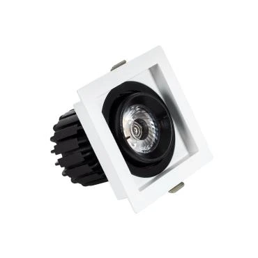 Produktfotografie: LED Downlight Einbaustrahler 7W COB Schwenkbar 360º Eckig Schnitt 82x82 mm CRI90 Expert Color Anti-Flicker