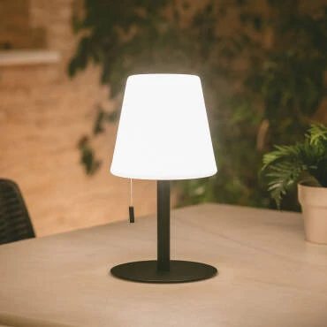 Photographie du produit : Lampe à Poser LED Portative Aluminium Extérieure 2.6W Epinay avec Batterie Rechargeable