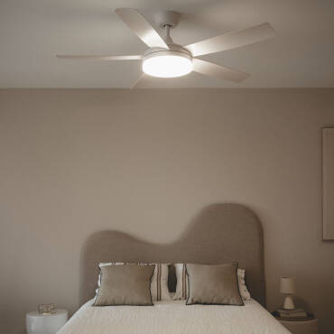 Photographie du produit : Ventilateur de Plafond Silencieux Patroclo Blanc 132cm Motor DC