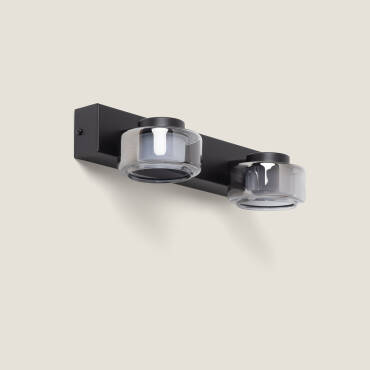 Lampe Murale LED 8W Salle de Bain Métal et Verre Zisna