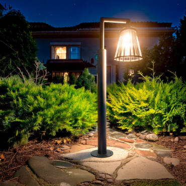 Photographie du produit : Balise sur Pied Extérieure LED 6W 95cm Aluminium Bradda