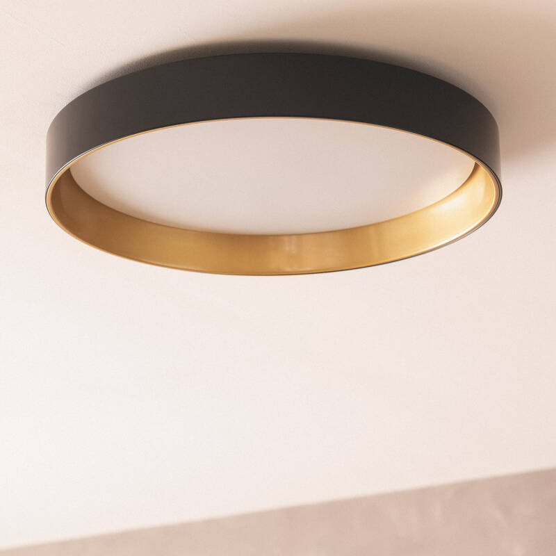 Plafonnier LED Rond Métal 30W CCT Sélectionnable Big Broadwey Ø550 mm