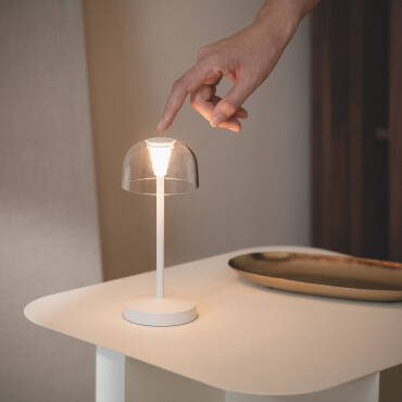 Lampe à Poser LED Portable Extérieur Métal avec Batterie Rechargeable Lendora