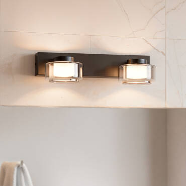 Photographie du produit : Lampe Murale LED 8W Salle de Bain Métal et Verre Zisna